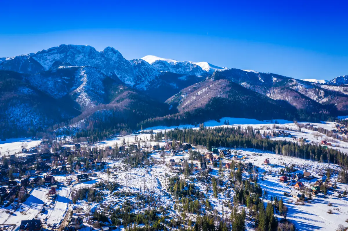 Widok na Giewont i Zakopane z lotu ptaka, wydarzenia grudzień 2025